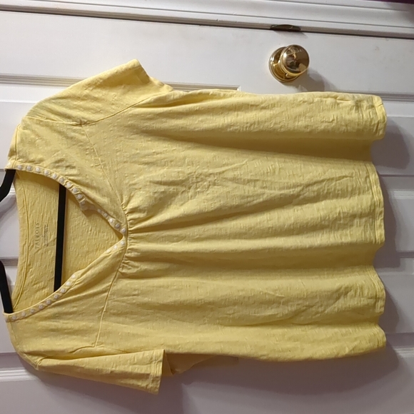 Talbots yellow shirt sleeve shirt - Picture 1 of 4
